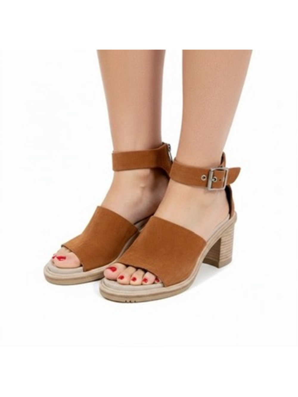 Rag & Bone Soren Block Heel Pumps Brown Suede Leather Women's Size 39 / US 9